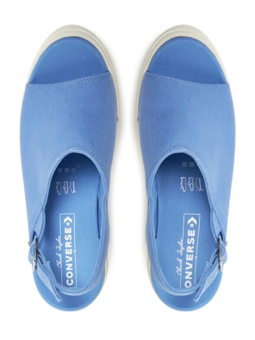 Converse Light Blue Canvas Platform Slingback Sandals